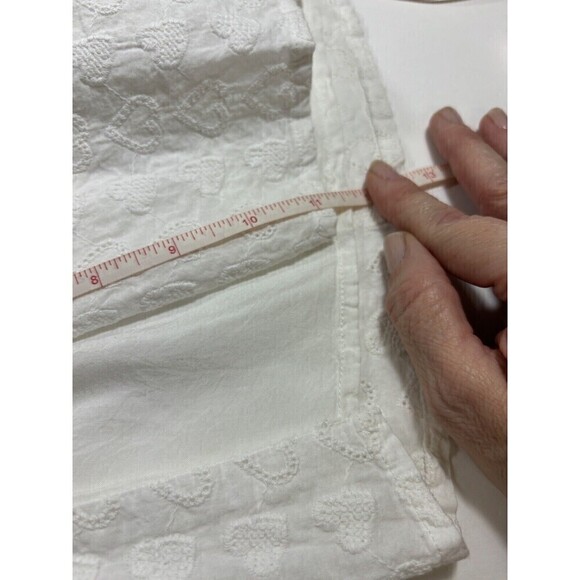 LPA Janina Sundress Summer Dress White Large Heart Eyelet Cut Out Back - Picture 9 of 13